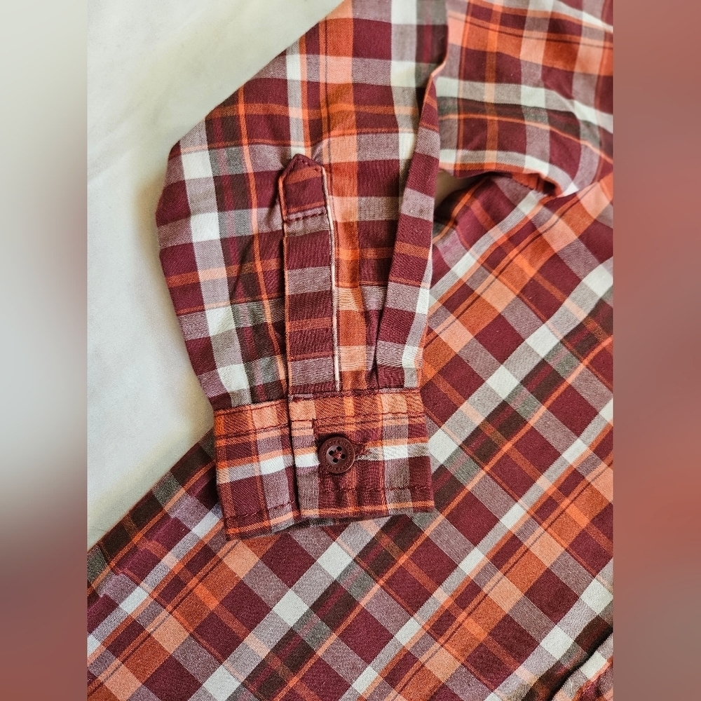 Wonder Kids Boys Red Plaid Lightweight Long Sleeve Button Up Shirt Size 2T - Picture 3 of 9
